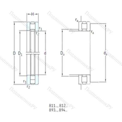 Подшипник роликовый упорный 81216TN от производителя  SKF