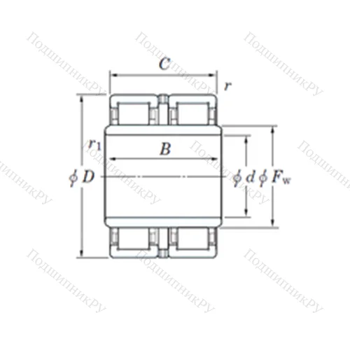 Подшипник роликовый радиальный 2U 2217SC
