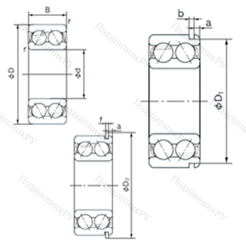 Подшипник шариковый радиально-упорный 5219ANR