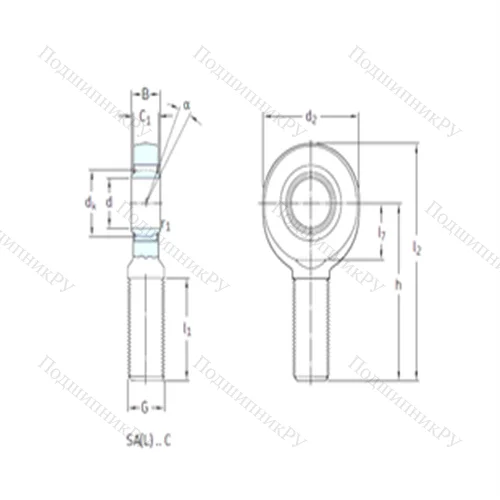 Подшипник скольжения сферический SA 25C от производителя  SKF