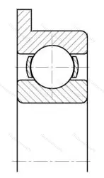 Подшипник  840154 размер 1,5x4/5x1,6 от производителя  ГПЗ-5