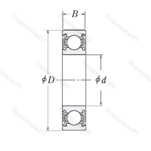 Подшипник шариковый радиальный KLNJ 5/8-2Z