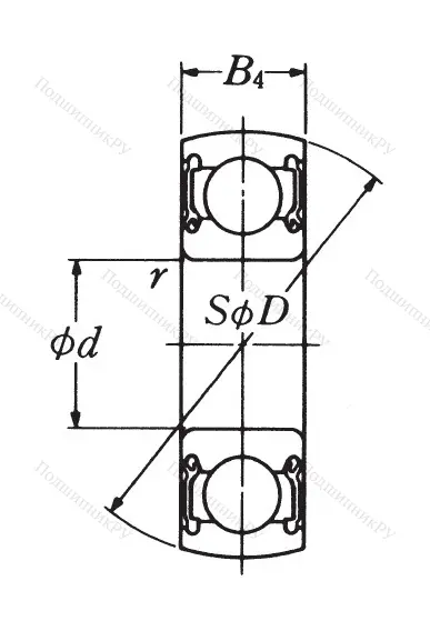 Однорядный шариковый подшипник CS 207 LLU