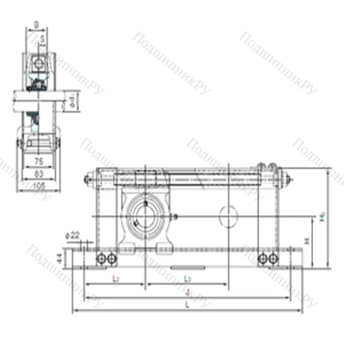 Подшипниковый узел шариковый радиальный UCTU 210+WU 600 от производителя  NACHI