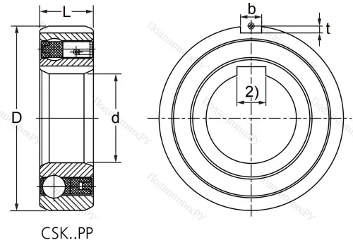Подшипник обгонной муфты  CSK 25 PP в Архангельске