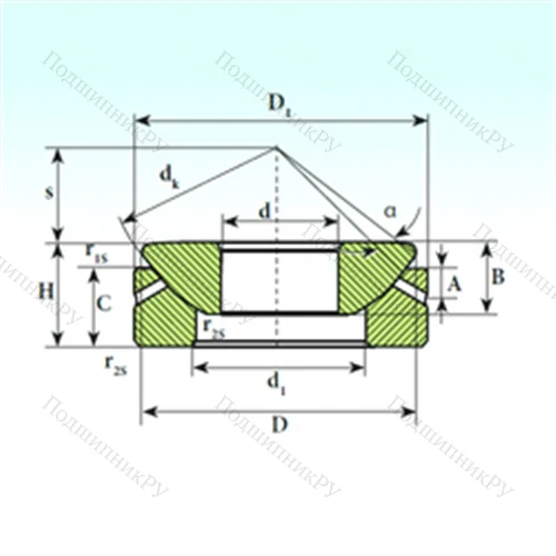 Подшипник скольжения сферический GX 30 S от производителя  ISB