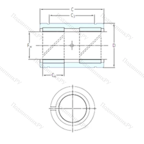 Подшипник скольжения линейный LPAR 8 от производителя  SKF