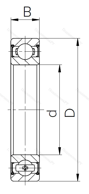 Шариковый однорядный подшипник 80204 (6204 ZZ) в Архангельске