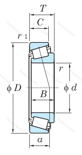 Конический роликовый подшипник 30311 JR от производителя  KOYO