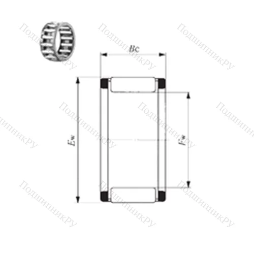 Подшипник игольчатый радиальный KT 121710 EG