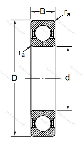 Радиально-упорный шариковый подшипник QJ 214 M (176214 Л ГОСТ) в Архангельске