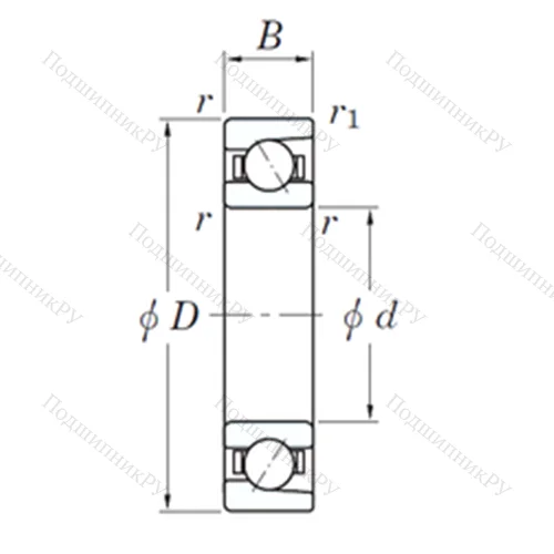 Подшипник шариковый радиально-упорный 3NC 7011 FT