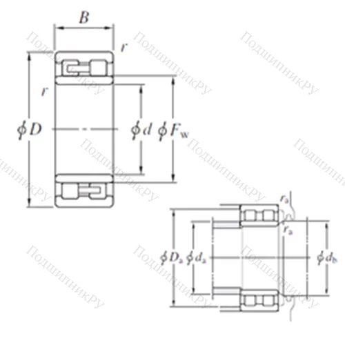 Подшипник роликовый радиальный NNU 4088A
