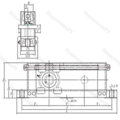Подшипниковый узел шариковый радиальный UCTU 210-900 от производителя  KOYO