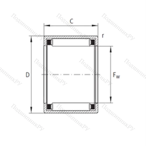 Подшипник игольчатый радиальный HK 3220 от производителя  INA