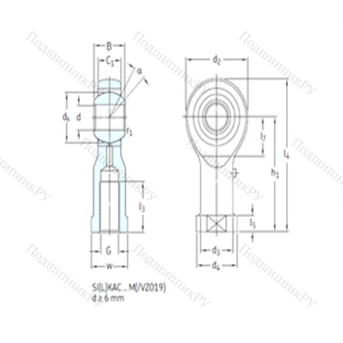 Подшипник скольжения сферический SIKAC 18M от производителя  SKF