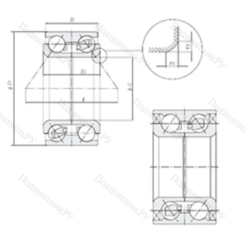 Подшипник шариковый радиально-упорный AU 0818-1LXL/L 260 от производителя  NTN