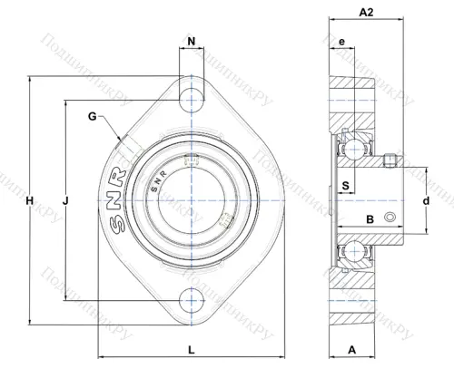 Подшипниковый узел ESFD 205 CN в Архангельске
