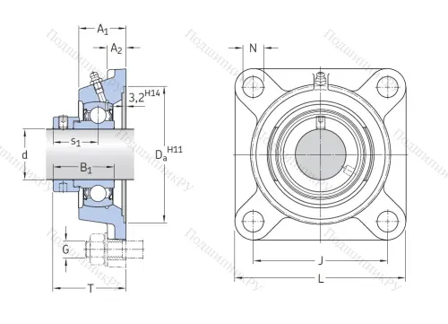 Подшипниковый узел FY 35 FM в Архангельске