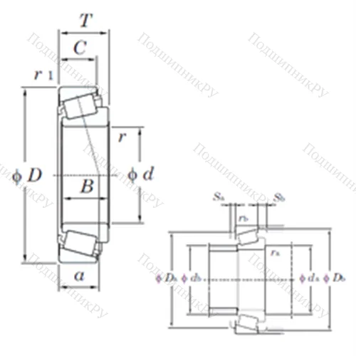 Подшипник роликовый радиально-упорный 59175/59425 от производителя  KOYO