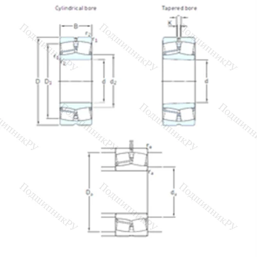 Подшипник роликовый радиальный самоцентрирующийся 240/630ECK 30J/W 33 от производителя  SKF
