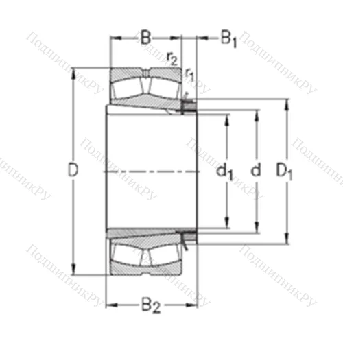 Подшипник роликовый радиальный самоцентрирующийся 22344-K-MB-W 33+OH 2344-H от производителя  NKE