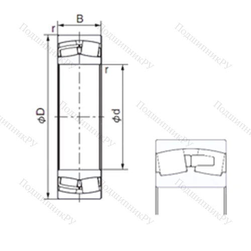 Подшипник роликовый радиальный 23232A 2X