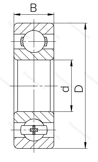 Шариковый однорядный подшипник 180308 T (6308 2RST) в Архангельске