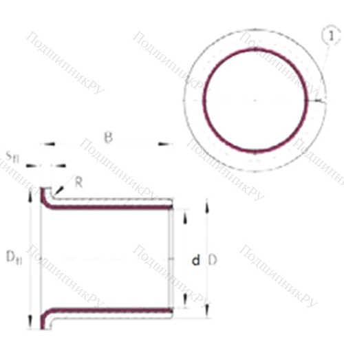 Подшипник скольжения EGF 10090-E 40 от производителя  INA
