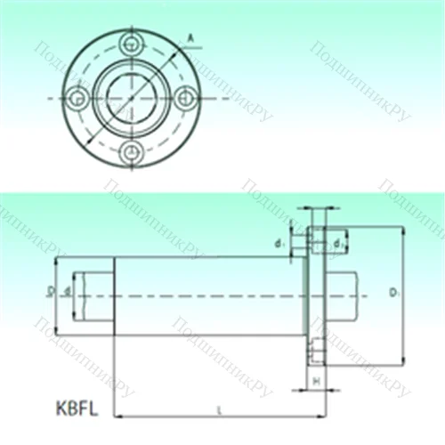 Подшипник шариковый линейный KBFL 25-PP от производителя  NBS