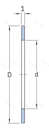 Игольчатый подшипник упорное кольцо AS 6590