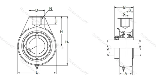 Подшипниковый узел UCHA 209 (UCHB 209) в Архангельске