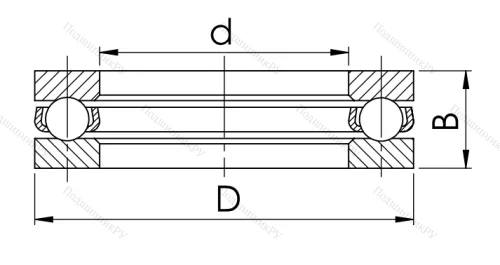 Упорный шариковый подшипник 8114 (51114) в Архангельске