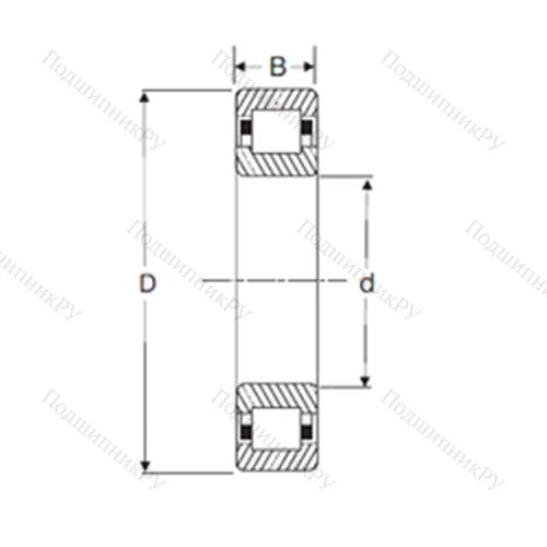 Подшипник роликовый радиальный NUP 2306