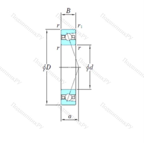 Подшипник шариковый радиально-упорный HAR 010CA