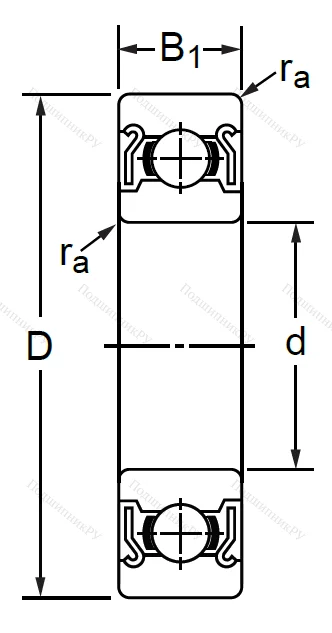 Дюймовый шариковый подшипник RMS 14 ZZ (MJ 1-3/4-2Z) в Архангельске