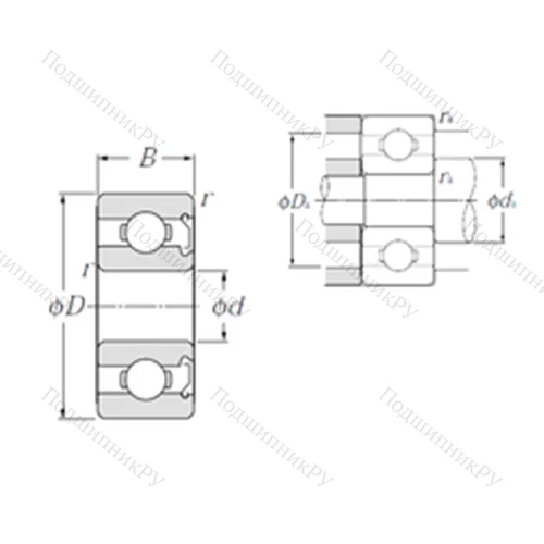 Подшипник шариковый радиальный WBC 7-13Z