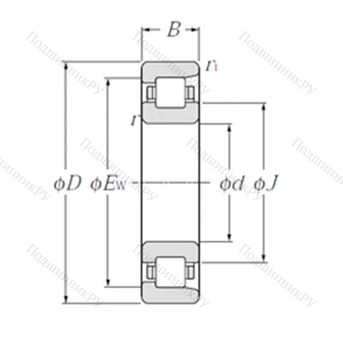 Подшипник роликовый радиальный NF 405