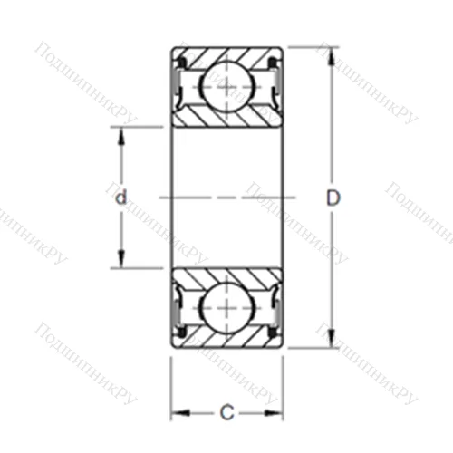 Подшипник шариковый радиальный 9102PP