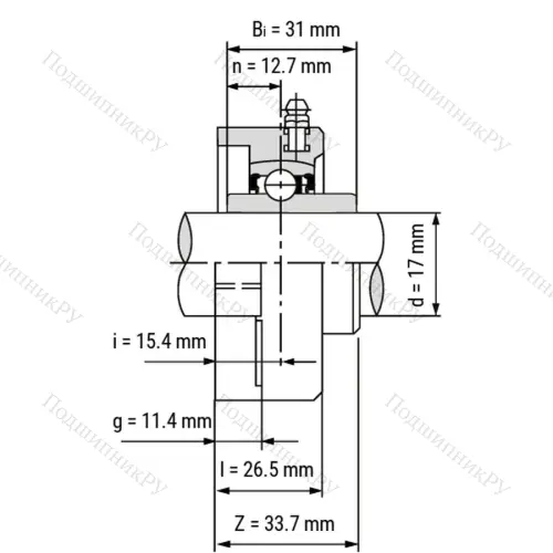 Подшипниковый узел SS-UCFLPL 203-B - Вал: 17 мм от производителя  LPZ