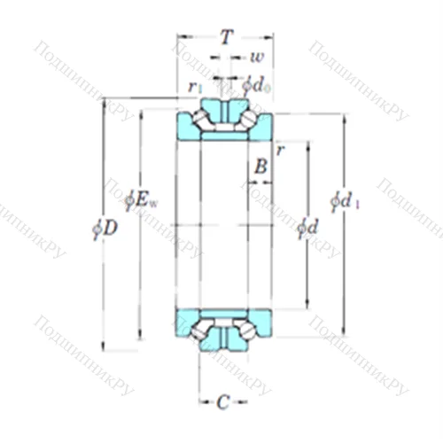 Подшипник шариковый упорно-радиальный 234448B