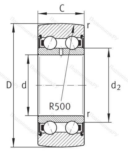 Подшипник LR 5207 X 2Z TVH XL от производителя  INA