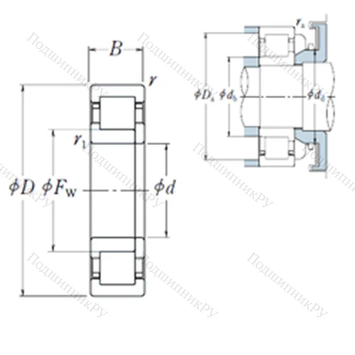 Подшипник роликовый радиальный NUP 2313 ET