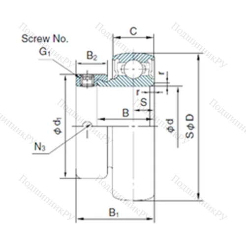 Подшипник шариковый радиальный U 000+ER