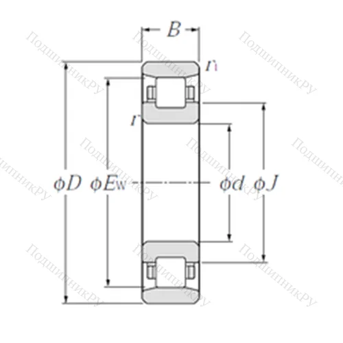 Подшипник роликовый радиальный N 2244