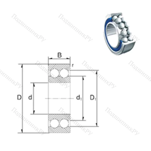 Подшипник шариковый радиально-упорный S 5308-2RS от производителя  ZEN