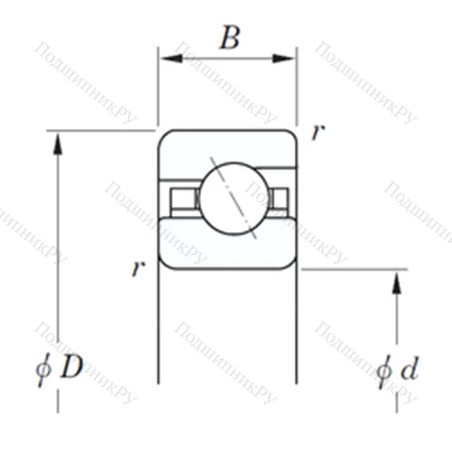 Подшипник шариковый радиально-упорный KFA 090