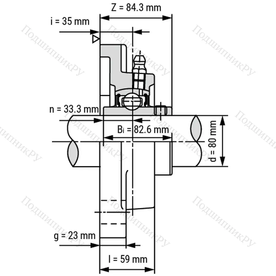Подшипниковый узел SS-UCF 216 - Вал: 80 мм
