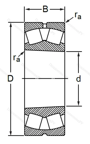 Сферический роликовый подшипник с конической посадкой на вал 113626 KН (22326 KMBW 33) в Архангельске
