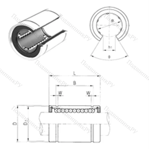 Подшипник шариковый линейный LM 40OP от производителя  Samick